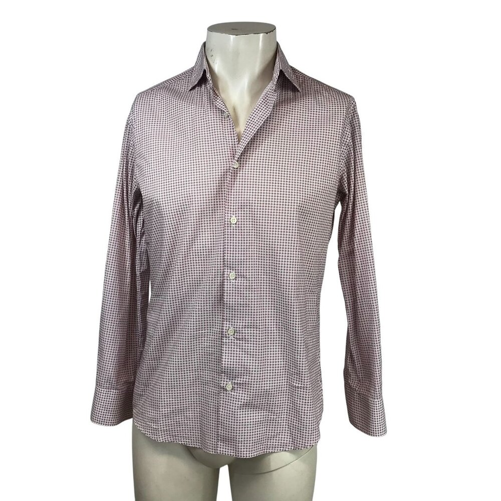 INGRAM - MEN' S 15/38 - BERRY LONG SLEEVE BUTTON UP DRESS SHIRT